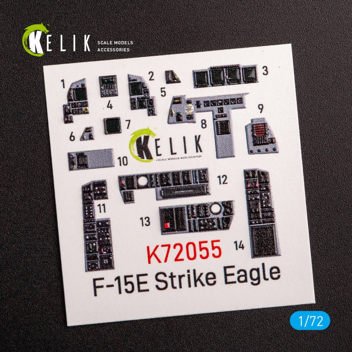 KELIK K72055 F-15E STRIKE EAGLE - INTERIOR 3D DECALS FOR REVELL KIT 1/72 – zdjęcie 4
