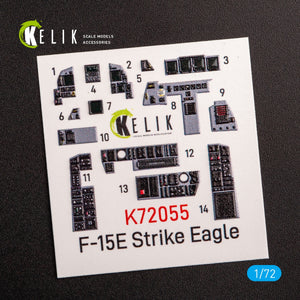 KELIK K72055 F-15E STRIKE EAGLE - INTERIOR 3D DECALS FOR REVELL KIT 1/72 – zdjęcie 4