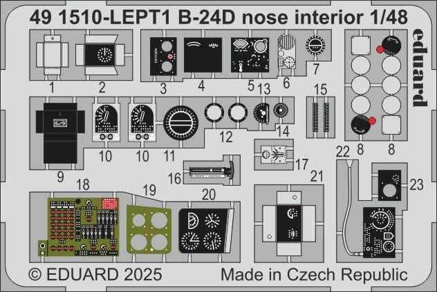 Intérieur du nez du B-24D Eduard 491510 HOBBY BOSS 1/48