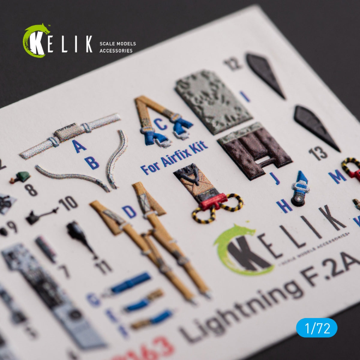 Kelik K72163 F.2A Lighting - interior 3D decals for Airfix kit 1/72