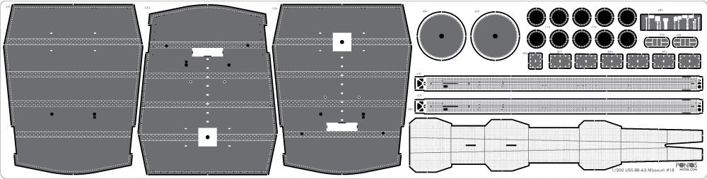 Pontos 23003F1 USS BB-63 Missouri 1945 Detail Up Set (20B Deck Blue stained wooden deck) 1/200 – image 24