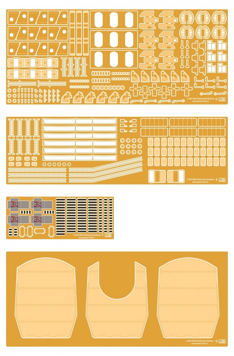 MK1 Design MS-20013 HMS RODNEY ARMAMENT SET 1/200 – immagine 9