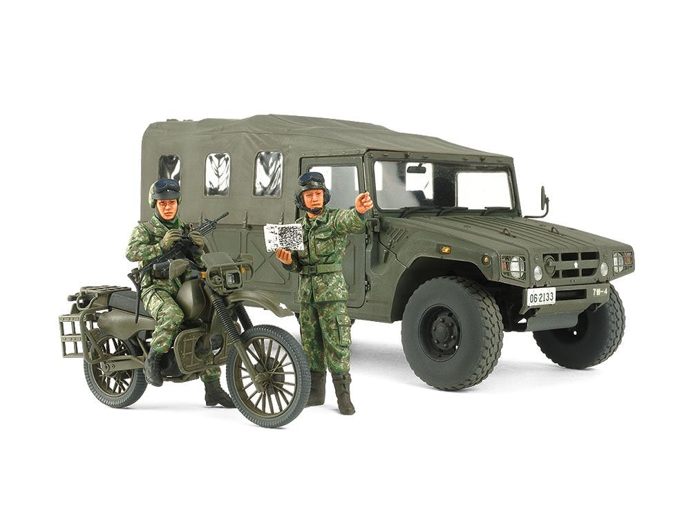 Tamiya 25188 JGSDF Reconnaissance Motorcycle, High Mobility Vehicle Set 1/35 – zdjęcie 2