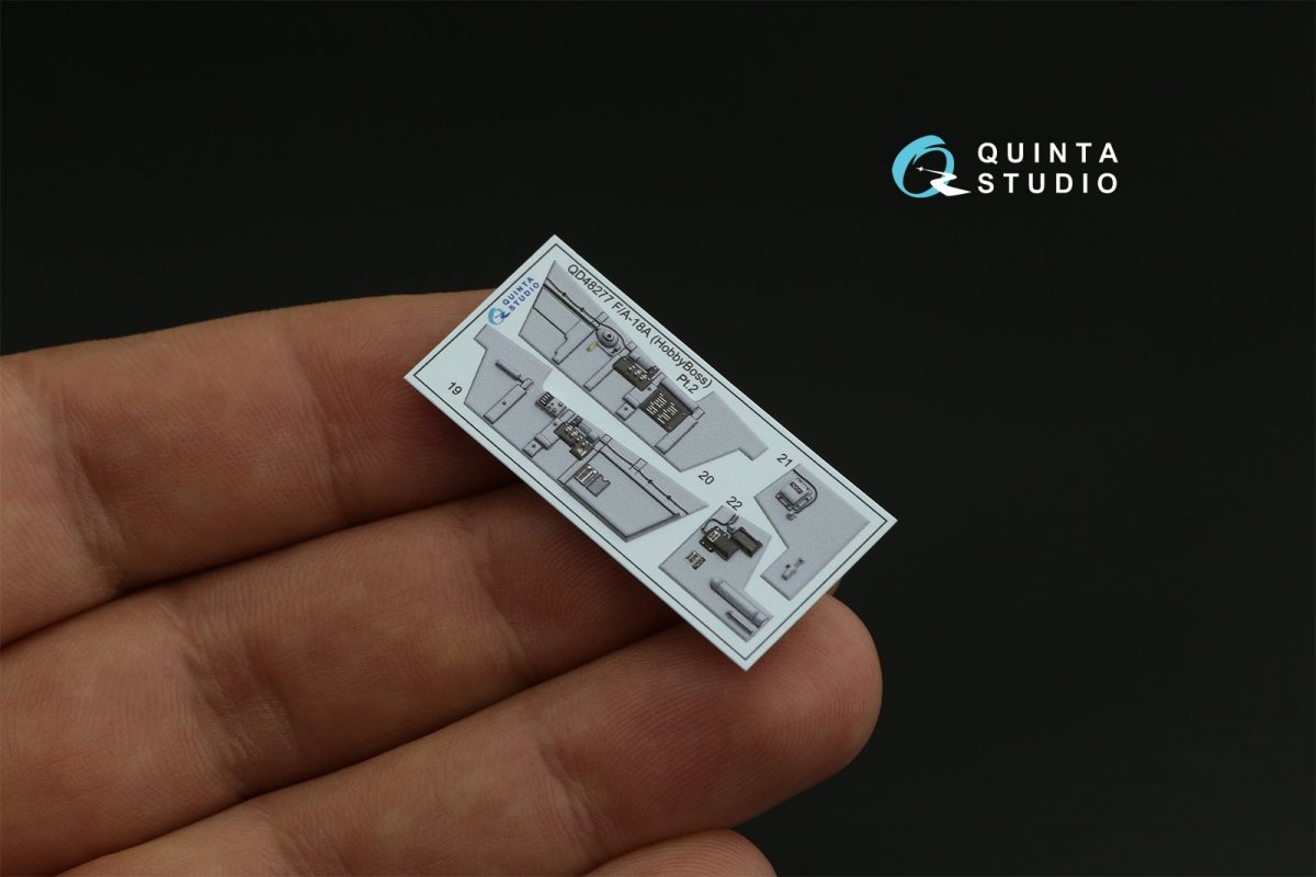 Quinta Studio QD48277 F/A-18А 3D-Printed &amp;amp; coloured Interior on decal paper (HobbyBoss) 1/48 – zdjęcie 6