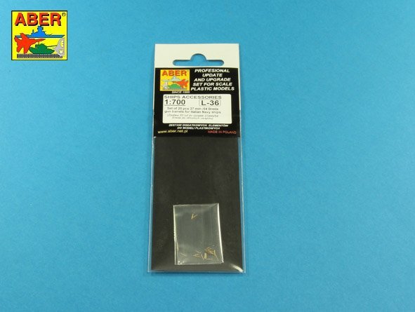 Aber 700 L-36 Set of 20 pcs 37 mm /54 Breda gun barrels for Italian Navy ships 1/700 – zdjęcie 3