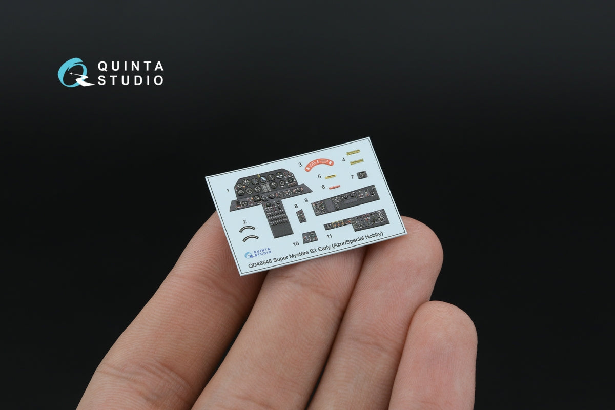 Quinta Studio QD48548 Super Mystere B2 Early 3D-Printed &amp;amp; coloured Interior on decal paper (Azur/Special Hobby) 1/48 – zdjęcie 5