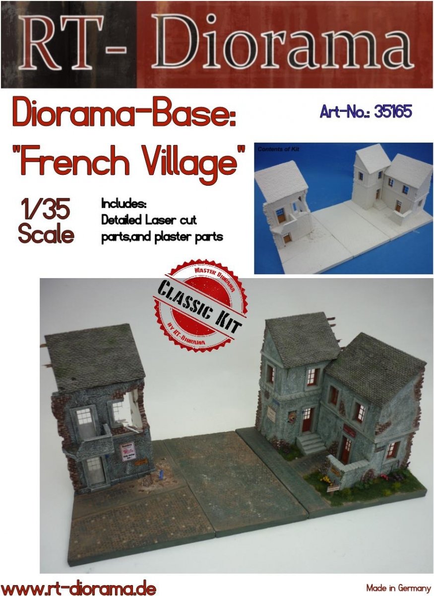 RT-Diorama 35165 Diorama-Base: "French Village" 1/35
