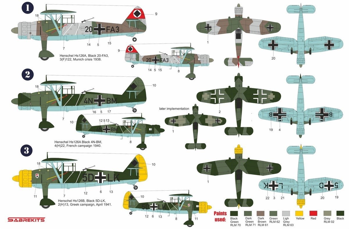 SabreKits SBK7010 Henschel Hs 126A/B 1/72 – zdjęcie 2