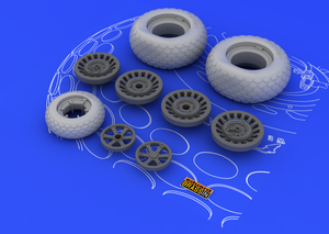 Eduard 648057 P-61 wheels 1/48 (GREAT WALL HOBBY) – image 4