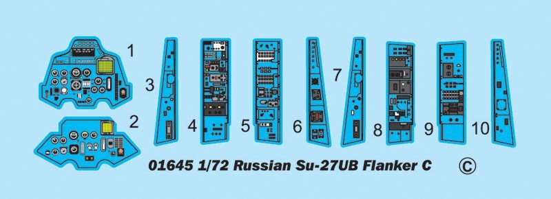 Trumpeter 01645 Russian Su-27UB Flanker C Fighter 1/72 – zdjęcie 8