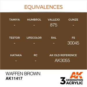 AK Interactive AK11417 Waffen Brown 17ml – zdjęcie 3
