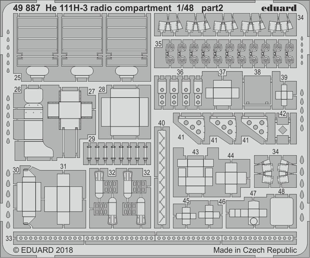 Eduard 49887 He 111H-3 radio compartment ICM 1/48 – zdjęcie 2