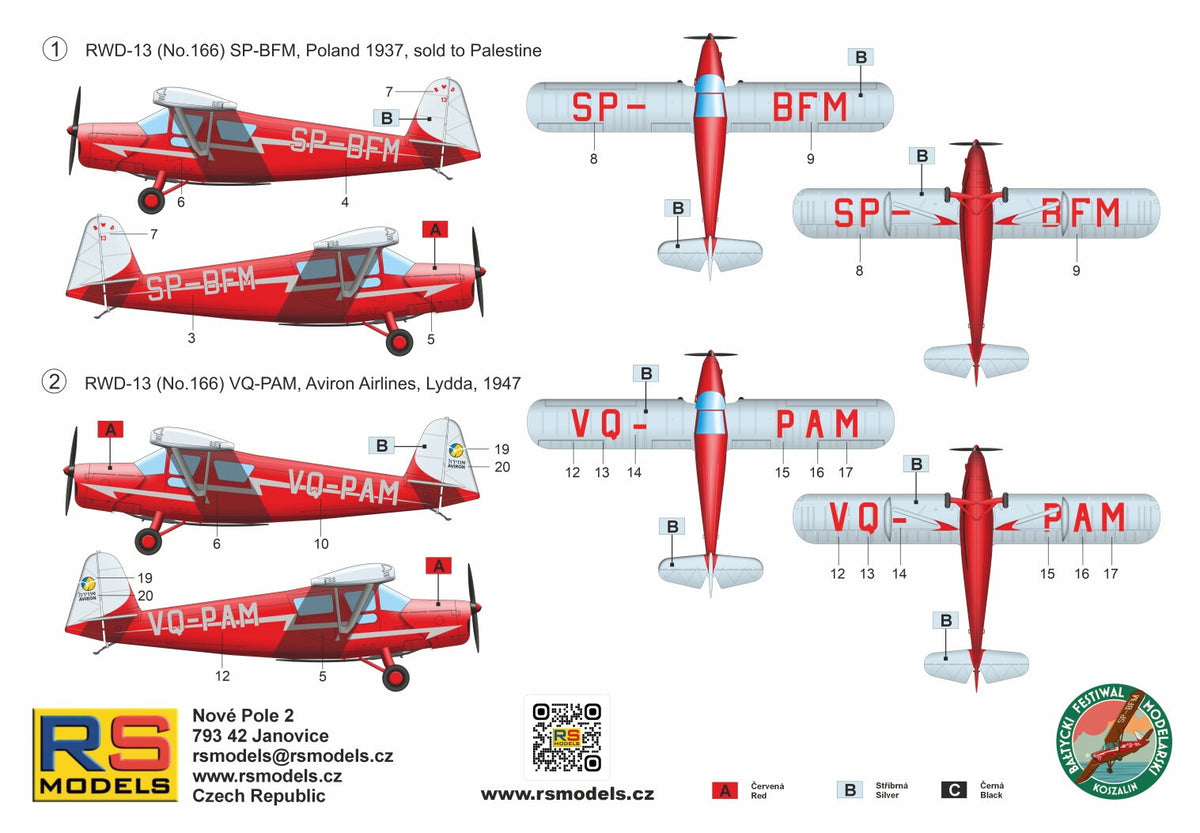 RS Models 94099 RWD-13ST Polish Touring Plane 1/72 – Bild 2
