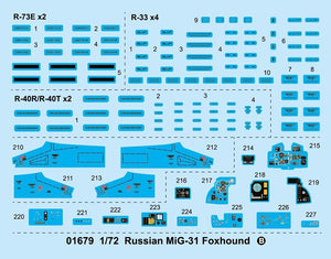 Trumpeter 01679 Russian MiG-31 Foxhound 1/72 – zdjęcie 5