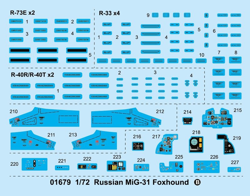 Trumpeter 01679 Russian MiG-31 Foxhound 1/72 – zdjęcie 5