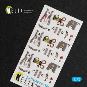 KELIK K72032 F-4EJ KAI &amp;quot;PHANTOM II&amp;quot; INTERIOR 3D DECALS FOR HASEGAWA KIT 1/72 – immagine 3