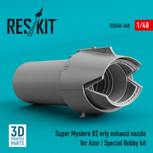 RESKIT RSU48-0348 SUPER MYSTERE B2 EARLY EXHAUST NOZZLE FOR AZUR / SPECIAL HOBBY KIT (3D PRINTED) 1/48 – zdjęcie 2