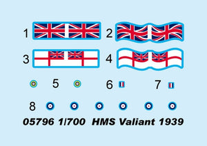 Trumpeter 05796 HMS Valiant (1939 version) 1/700 – zdjęcie 8