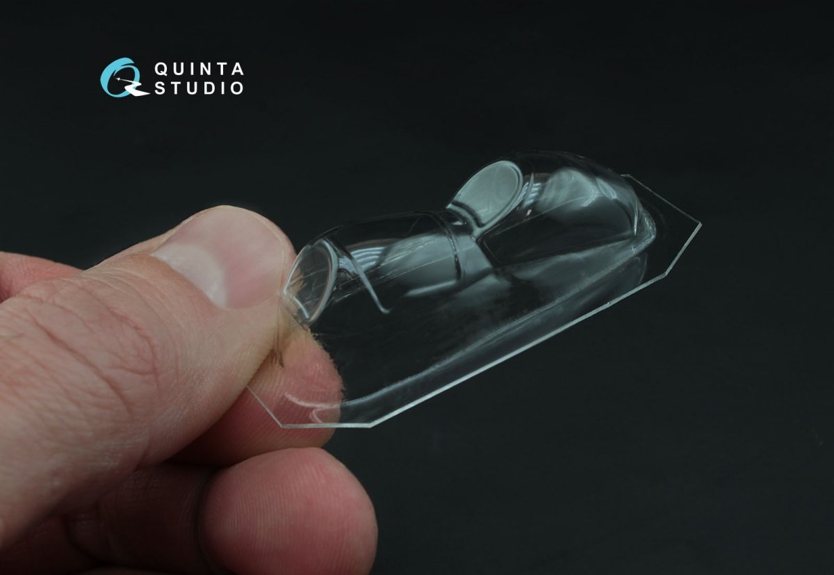 Quinta Studio QC72006 Mi-24/35 all bubble-version vacuformed clear canopy (for Zvezda kit) 1/72 – zdjęcie 3