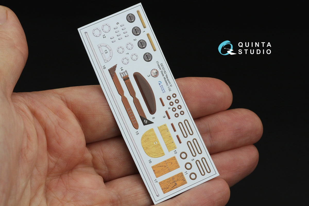 Quinta Studio QD32182 Nieuport XI 3D-Printed &amp;amp; coloured Interior on decal paper (CSM) 1/32 – zdjęcie 3