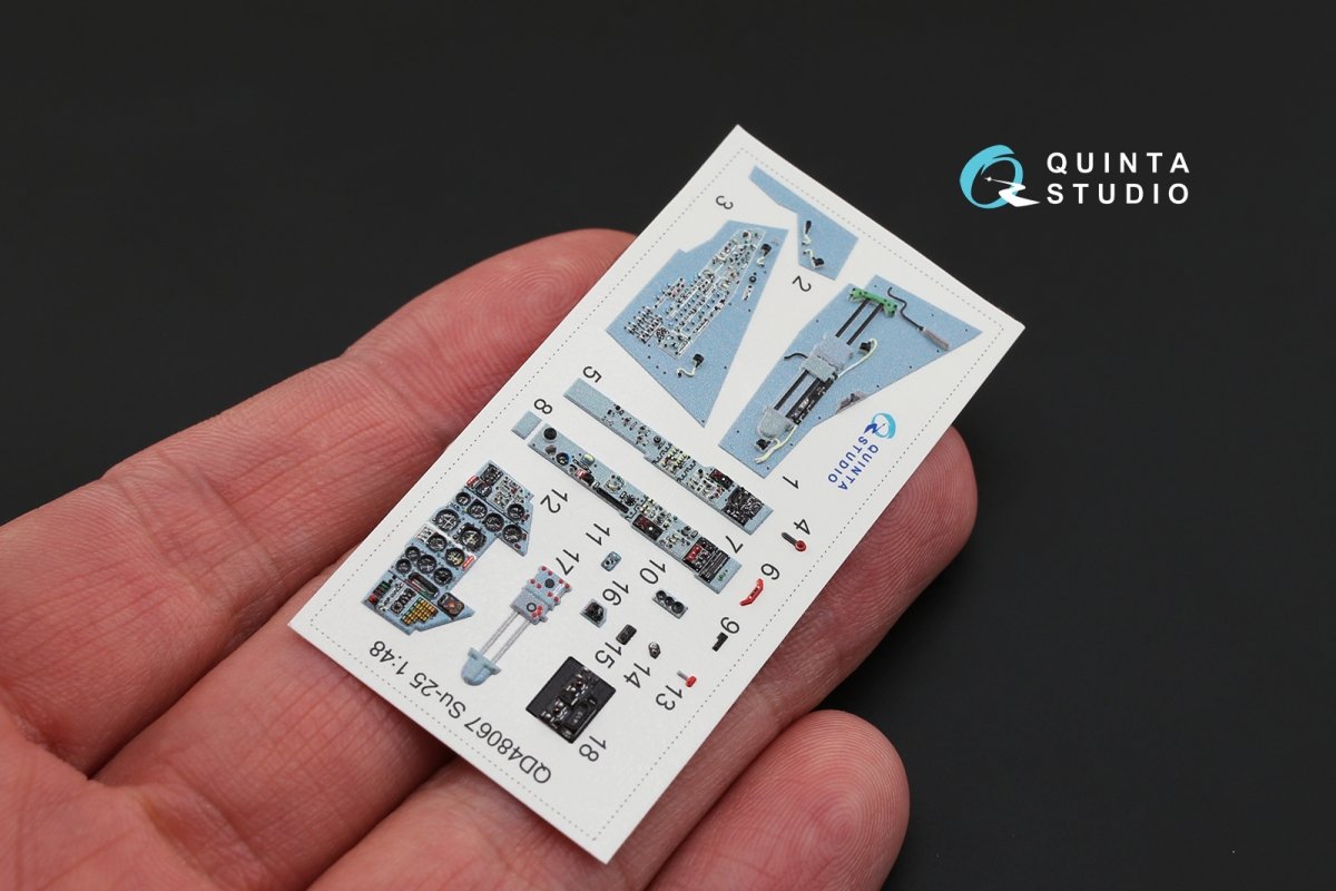 Quinta Studio QD48067 Su-25 3D-Printed &amp;amp; coloured Interior on decal paper (for KP kit) 1/48 – zdjęcie 4