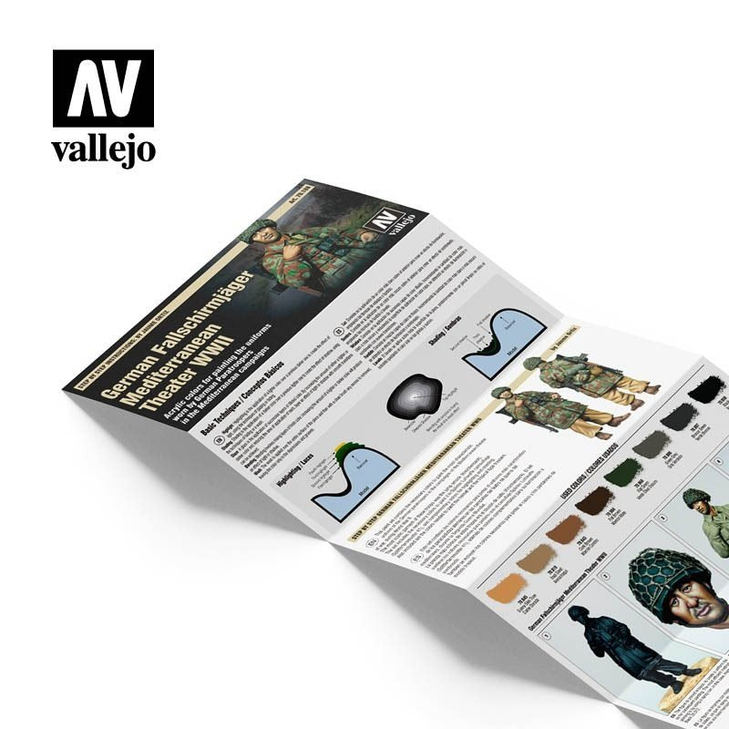 Vallejo 70188 German Fallschirmjäger Mediterranean Theater WWII Zestaw Model Color 8x17ml – zdjęcie 2