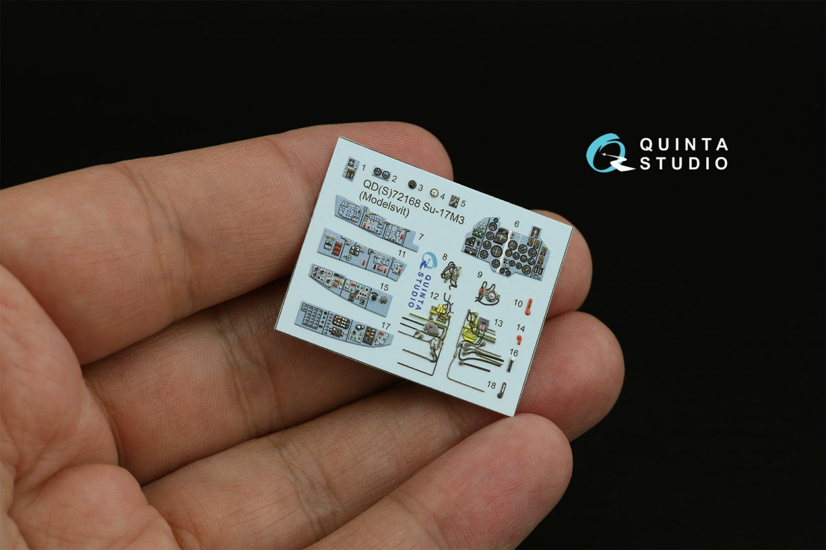 Quinta Studio QDS-72168 Su-17M3 3D-Printed coloured Interior on decal paper (Modelsvit) (small version) 1/72 – zdjęcie 3