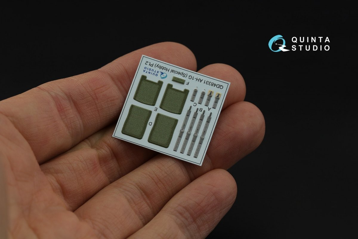 Quinta Studio QD48331 AH-1G 3D-Printed &amp;amp; coloured Interior on decal paper (Special Hobby) 1/48 – immagine 5