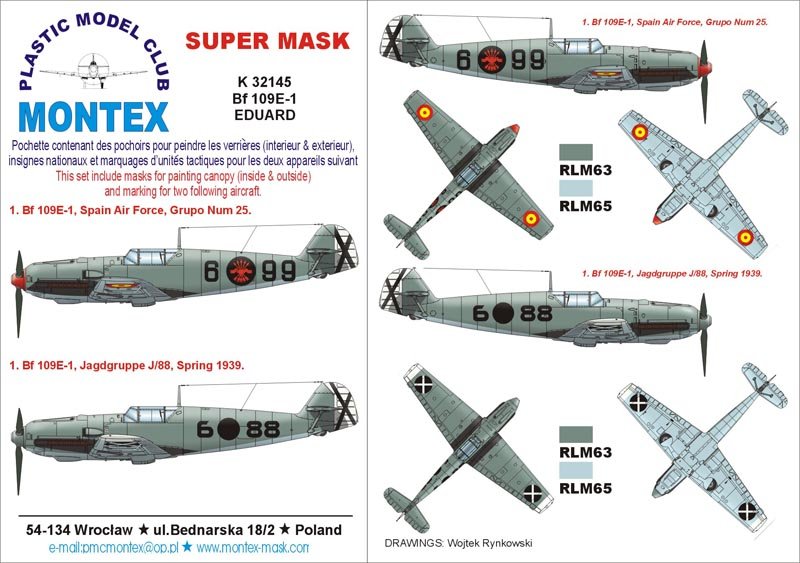 Montex K32145 Bf 109E-1 1/32