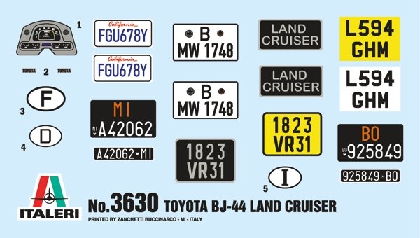 Italeri 3630 Toyota BJ44 Land Cruiser 1/24 – zdjęcie 10