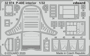 Eduard 32974 P-40E interior 1/32 TRUMPETER