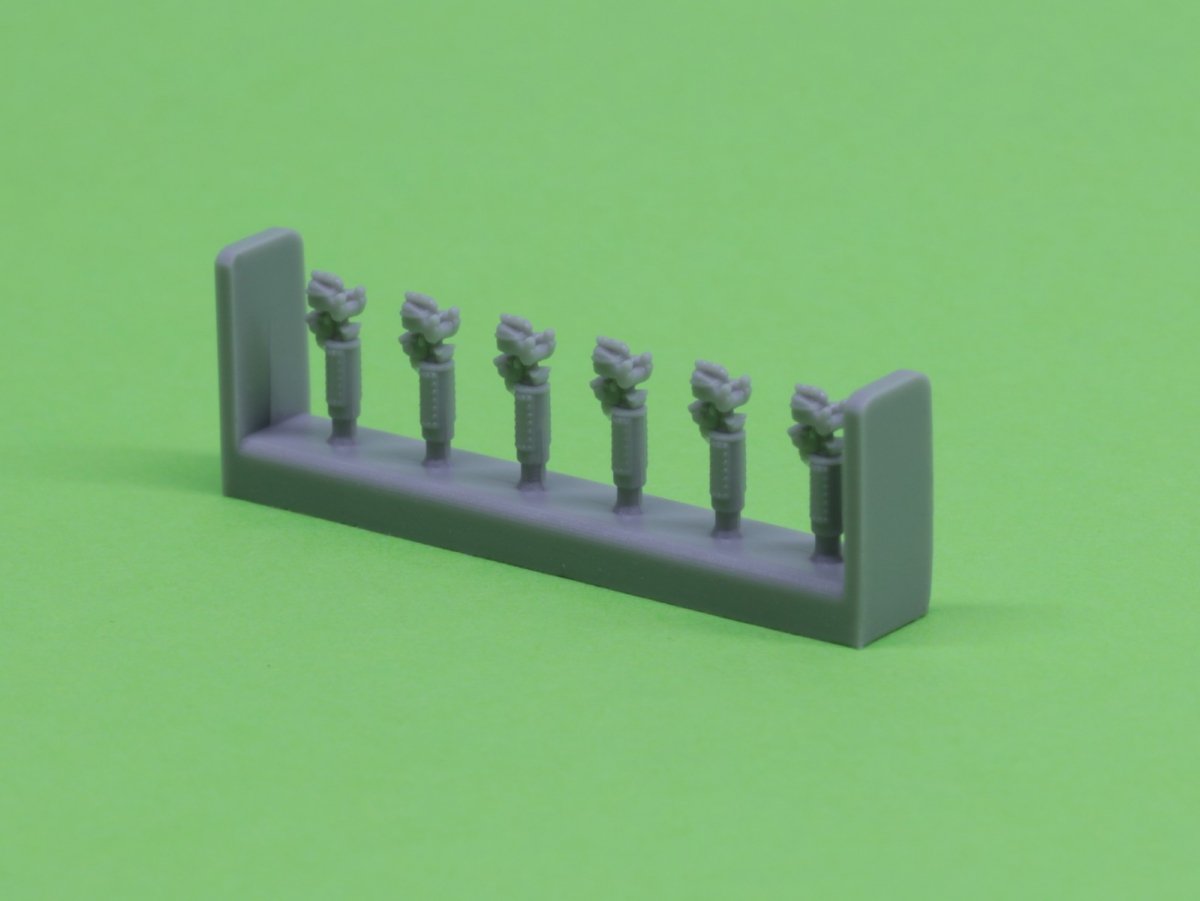 Master SM-350-091 USN 40 mm/56 Bofors twin mount ver.1 / with Mk-51 director - (resin, PE and turned parts) - (6pcs) 1/350 – image 9