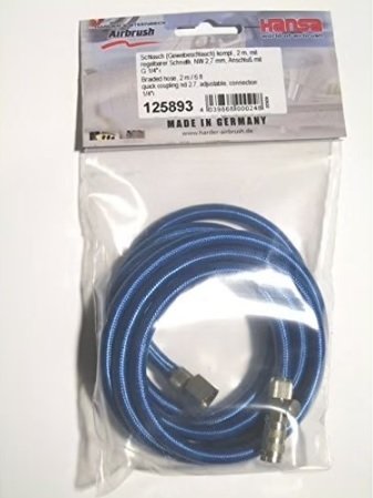 Harder & Steenbeck 125893 Wężyk w oplocie 2 m z regulacja 1/4 cala