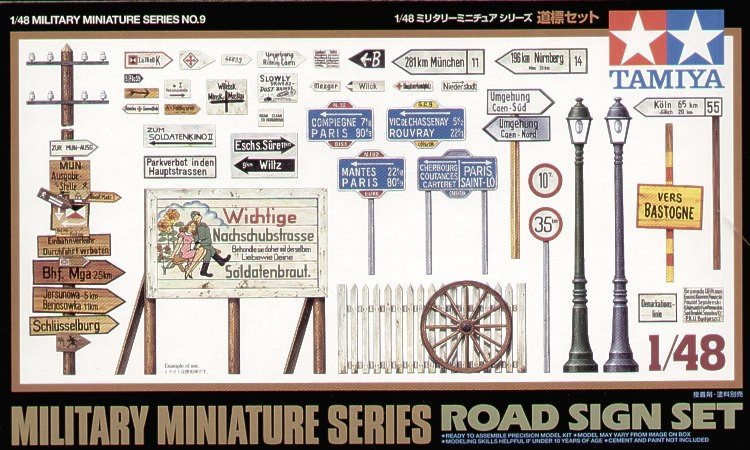 Tamiya 32509 Road Sign Set 1/48