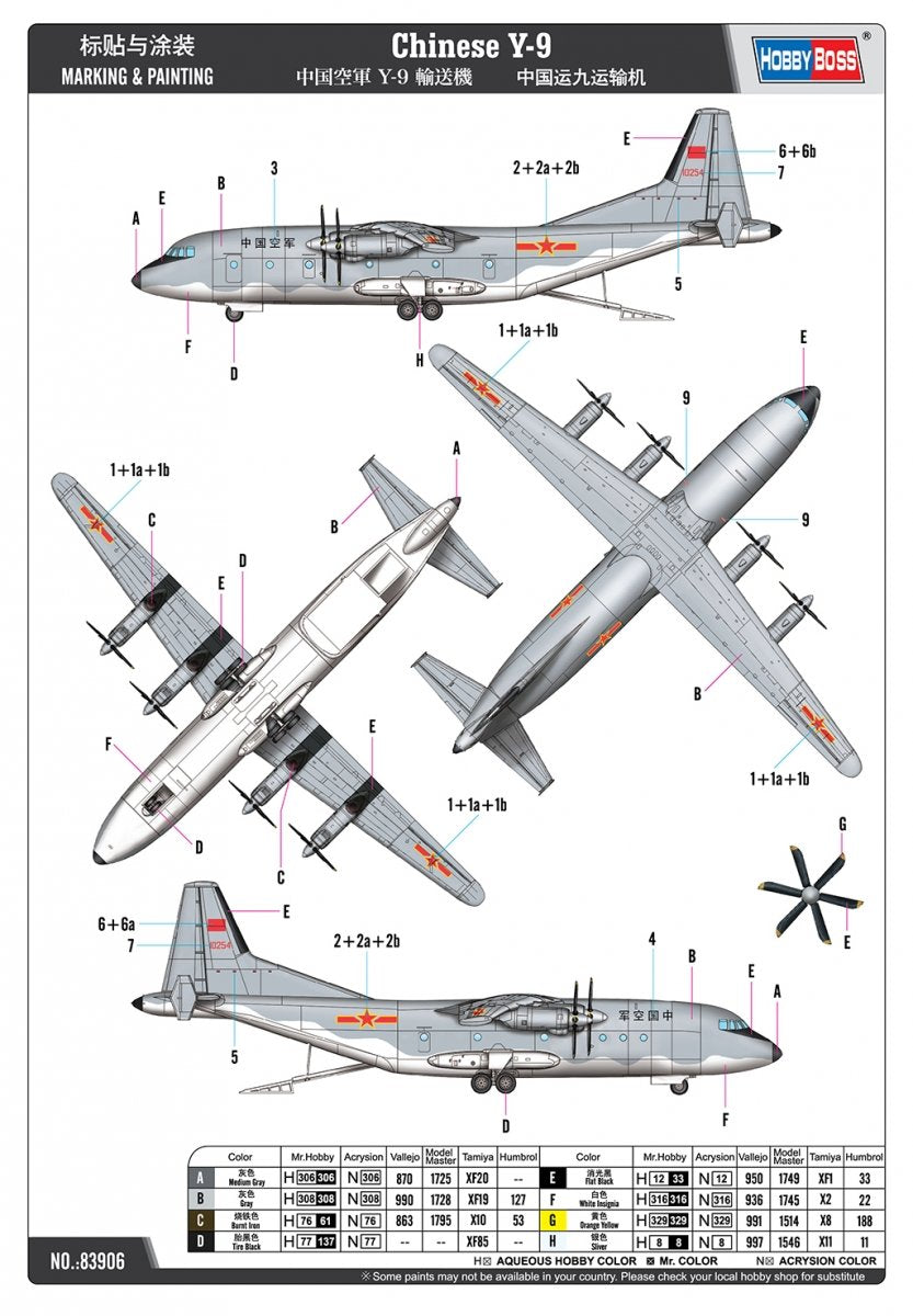 Hobby Boss 83906 Chinese Y-9 1/144 – zdjęcie 3