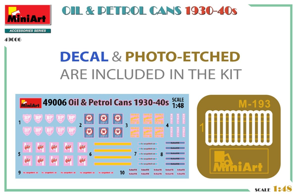 MiniArt 49006 OIL &amp;amp; PETROL CANS 1930-40s 1/48 – image 2