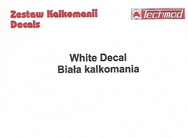 Techmod 32040 White decal 1/32