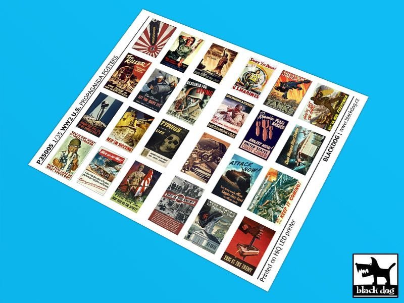 Black Dog P35005 WW II US Propaganda posters (24 posters) 1/35