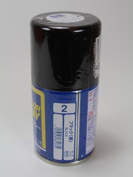 Mr.Hobby S-002 S002 Black - (Gloss) Spray – zdjęcie 2