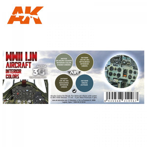 AK Interactive AK11738 WWII IJN AIRCRAFT INTERIOR COLORS 4x17 ml – Bild 2
