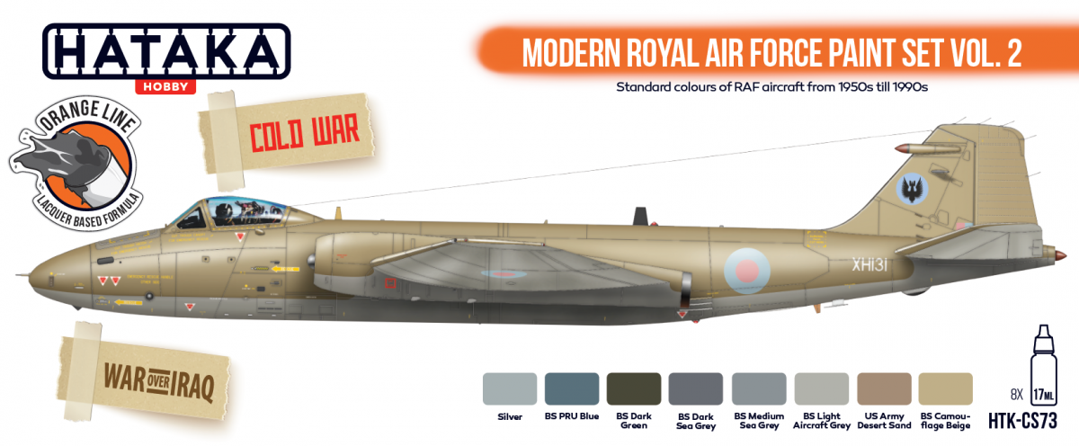 Hataka HTK-CS73 ORANGE LINE – Modern Royal Air Force paint set vol. 2 8x17ml – zdjęcie 2