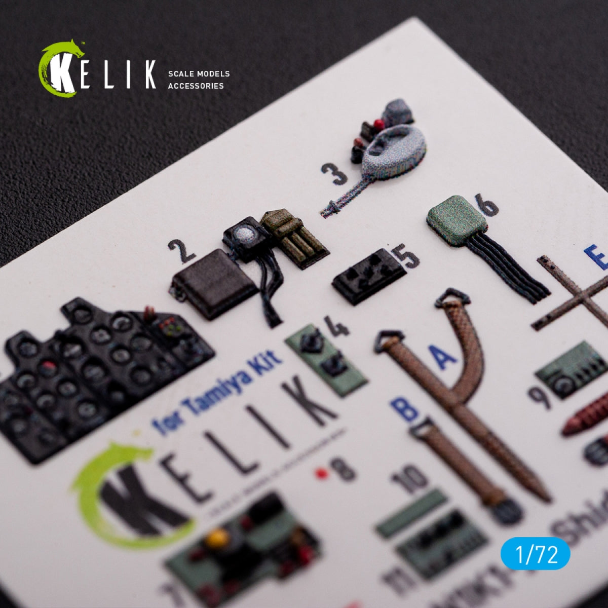 KELIK K72075 N1K1-Ja Shiden Type 11 interior 3D decals for Tamiya kit 1/72 – zdjęcie 3