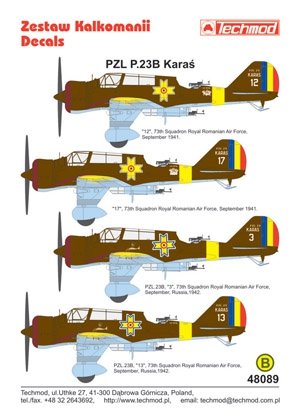 Techmod 48089 - PZL.23B Karaś 1/48 – zdjęcie 2
