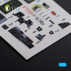 KELIK K72109 F-16 MLU interior 3D decals for Revell kit 1/72 – image 3