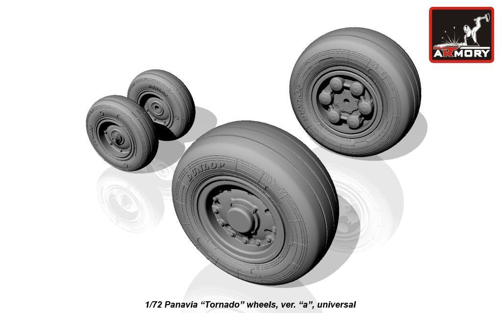 Armory Models AW72501a Panavia Tornado wheels, w/ tyres type “a” (DL) 1/72 – zdjęcie 3