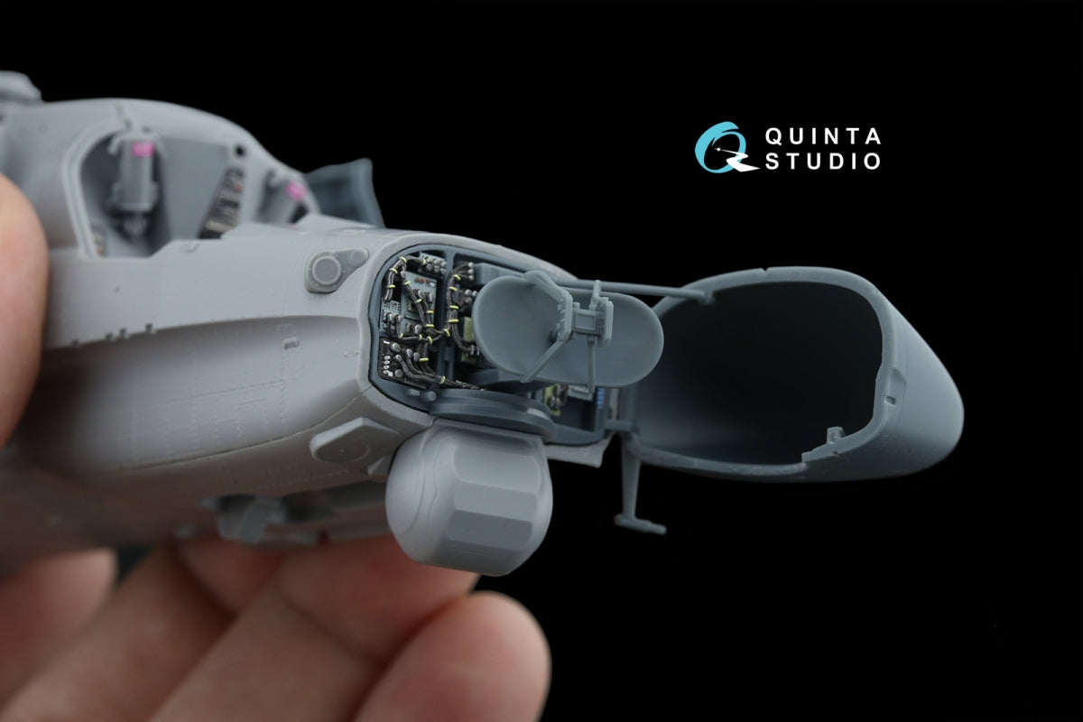 Quinta Studio QD+48537 Ka-52 radar bay with nose cone (Zvezda/Quinta Models) (with 3D-printed resin parts) 1/48