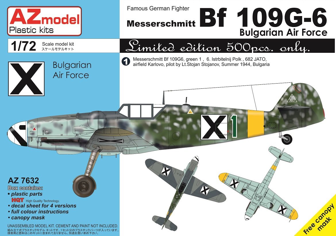 AZ Model AZ7632 Bf 109G-6 Bulgarian Air Force 1/72