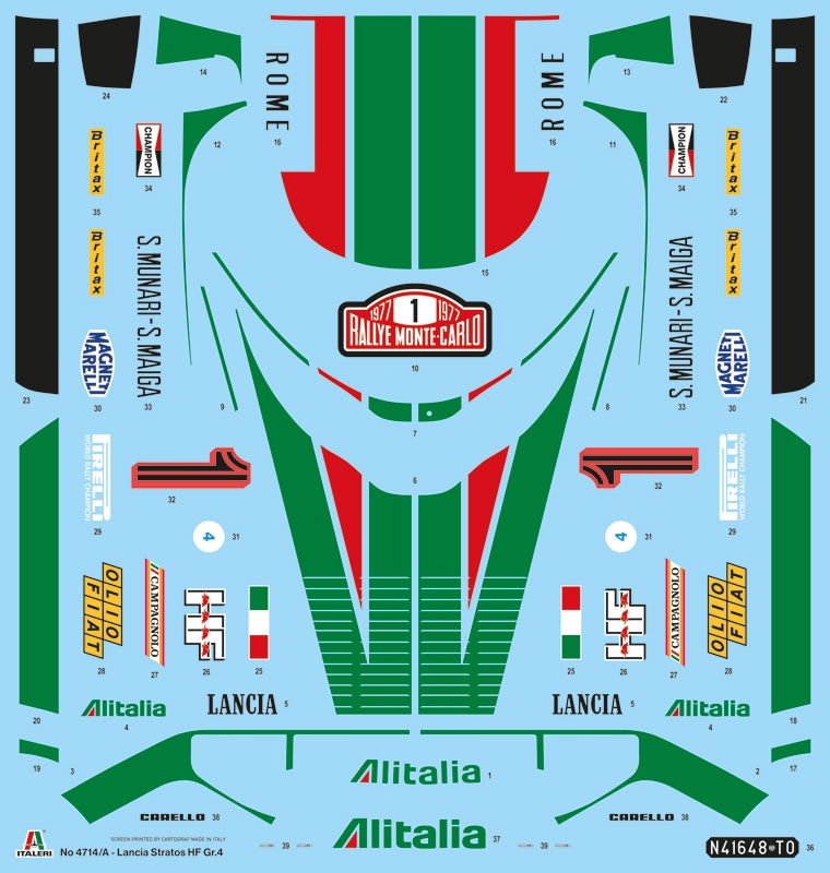 Italeri 4714 Lancia stratos HF Gr.4 Monte Carlo 1977 1/12 – zdjęcie 22