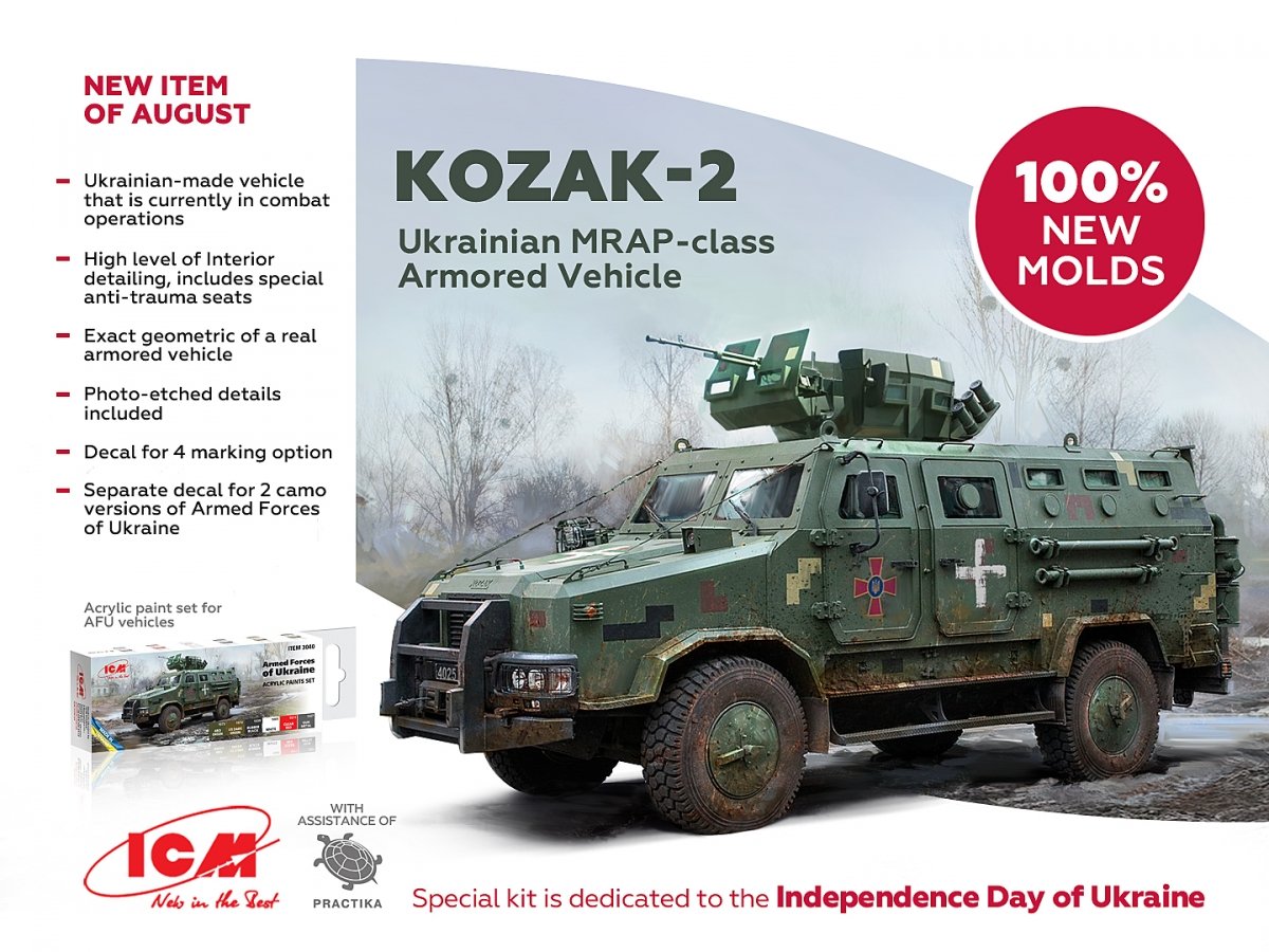 ICM 35014 Kozak-2 Ukrainian MRAP-class Armored Vehicle 1/35 – image 2