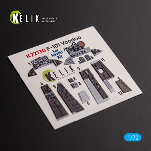 KELIK K72130 F-101 Voodoo - interior 3D decals for Revell kit 1/72 – zdjęcie 4